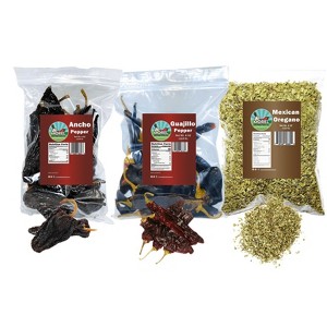Morel Distribution Co | Mexican Cuisine Variety Pack (12 oz Total) Ancho Chiles, Guajillo Chiles, and Mexican Oregano- The Mexican Cuisine. - 1 of 4
