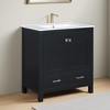 30" Bathroom Vanity with Single Sink, Bathroom Storage Cabinet with 2 Doors and a Drawer, Soft Closing - Leovsnove - 2 of 4