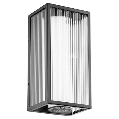Quorum Lighting Maestro LED Outdoor Wall Mount, 3 Lights, Noir Finish