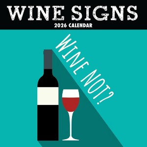 The Gifted Stationery 2026 Square Wall Calendar, Wine Signs, 16-Month Funny Theme with 180 Reminder Stickers (12x12 In) - 1 of 4