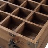 20" Kolin Accent Table Rustic Oak/Matte Gray - Acme Furniture: Display Case, Beveled Glass, No Assembly - 3 of 4