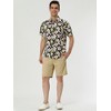 Lars Amadeus Men's Summer Floral Print Short Sleeve Button Down Beach Hawaiian Casual Shirt - 4 of 4