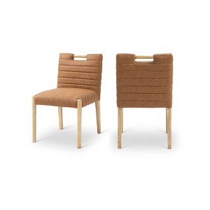 Meridian Furniture,Aimee Vegan Leather Dining Side Chair, Set of 2 - 1 of 4