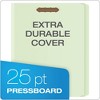 Pendaflex Heavy-Duty Pressboard Folders with Embossed Fasteners, Straight Tabs, 2" Expansion, 2 Fasteners, Letter Size, Green, 25/Box - 2 of 4