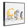Stupell Industries Savanna Animals Riding Bikes Bicycles Yellow Accent Framed Giclee Art - 2 of 4