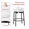 4 Piece Set 24 Inch Swivel Bar Stools With Teddy Fleece Seat Black - 3 of 3
