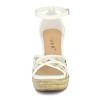 Allegra K Women's Ankle Strap Espadrille Wedge Heel Sandals - 2 of 4