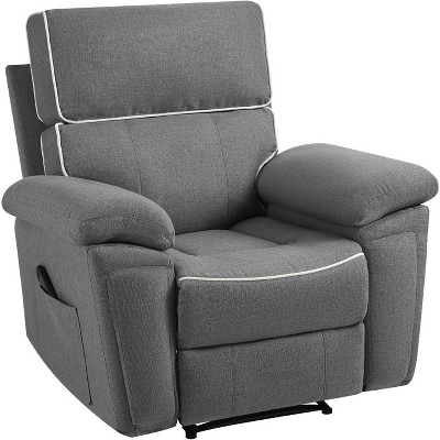 AMERLIFE Manual Recliner Chairs for Adults, Lazy Boy Recliners with Side Pocket, Large Lay Flat Reclining Sofa for Living Room Bedroom
