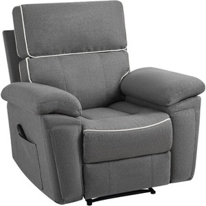 AMERLIFE Manual Recliner Chairs for Adults, Lazy Boy Recliners with Side Pocket, Large Lay Flat Reclining Sofa for Living Room Bedroom - 1 of 4