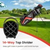 Tangkula 14-Way Top Divider Golf Bag with Stand Lightweight Golf Stand Bag with Dual Shoulder Straps Blue/Grey/Red - 2 of 4