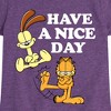 Girls' - Garfield - Have A Nice Day Fitted Short Sleeve Graphic T-Shirt - 2 of 4