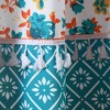 2pk 42"x84" Light Filtering Emily Boho Stripe Curtain Panels Turquoise Blue - Lush Décor: Bohemian Striped Curtains - 3 of 4