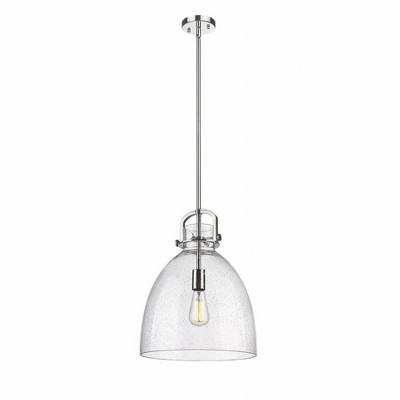 Newton Bell - 1 Light Stem Hung Pendant In Industrial Style-20.25 Inches Tall and 14 Inches Wide
