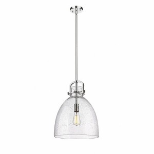 Newton Bell - 1 Light Stem Hung Pendant In Industrial Style-20.25 Inches Tall and 14 Inches Wide - 1 of 1
