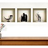 HomeRoots Set of Three Ian Faux Niche 3D Peel and Stick Wall Decals - 2 of 3