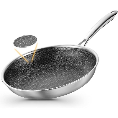 KOCH SYSTEME CS Tri-Ply Hybrid Nonstick Stainless Steel Frying Pan, Silver