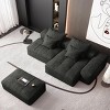 4PCS Modern Oversized Modular Sofa, DIY Layout Sofa with Ottoman and Armrest, Tufted Sofa with Chenille Fabric Pillows-Baofuwish - 2 of 4