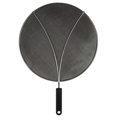 KitchenAid Splatter Screen Odor Absorbing Black: Stainless Steel Splatter Guard for Frying Pan, Dishwasher-Safe