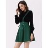Allegra K Women's High Waist A-Line Lace Up Suspender Skirt - 3 of 4