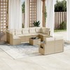 vidaXL Garden Sofa Set Beige - 2 of 4
