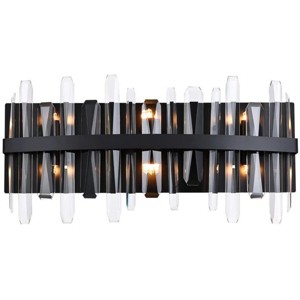 Elegant Lighting Serena 24 inch crystal bath sconce in black - 1 of 4