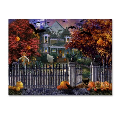 Nicky Boehme Halloween House Canvas Art in Vibrant Colors