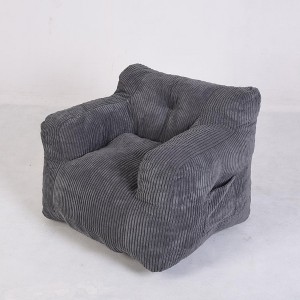 Kumasinova Bean Bag Chairs for Adult Teens Kids,Bean Bag Sofa with Tufted Soft Stuffed Filling and Side Pockets for Living Room,Bedroom,Gray - 1 of 4