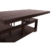 Rogness Coffee Table with Lift Top Rustic Brown - Signature Design by Ashley: Pine Wood, Distressed Finish, Storage Shelf - 4 of 4