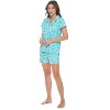 Casual Nights Women's Rayon Printed Short Sleeve Capri Pajama Set - 2 of 4