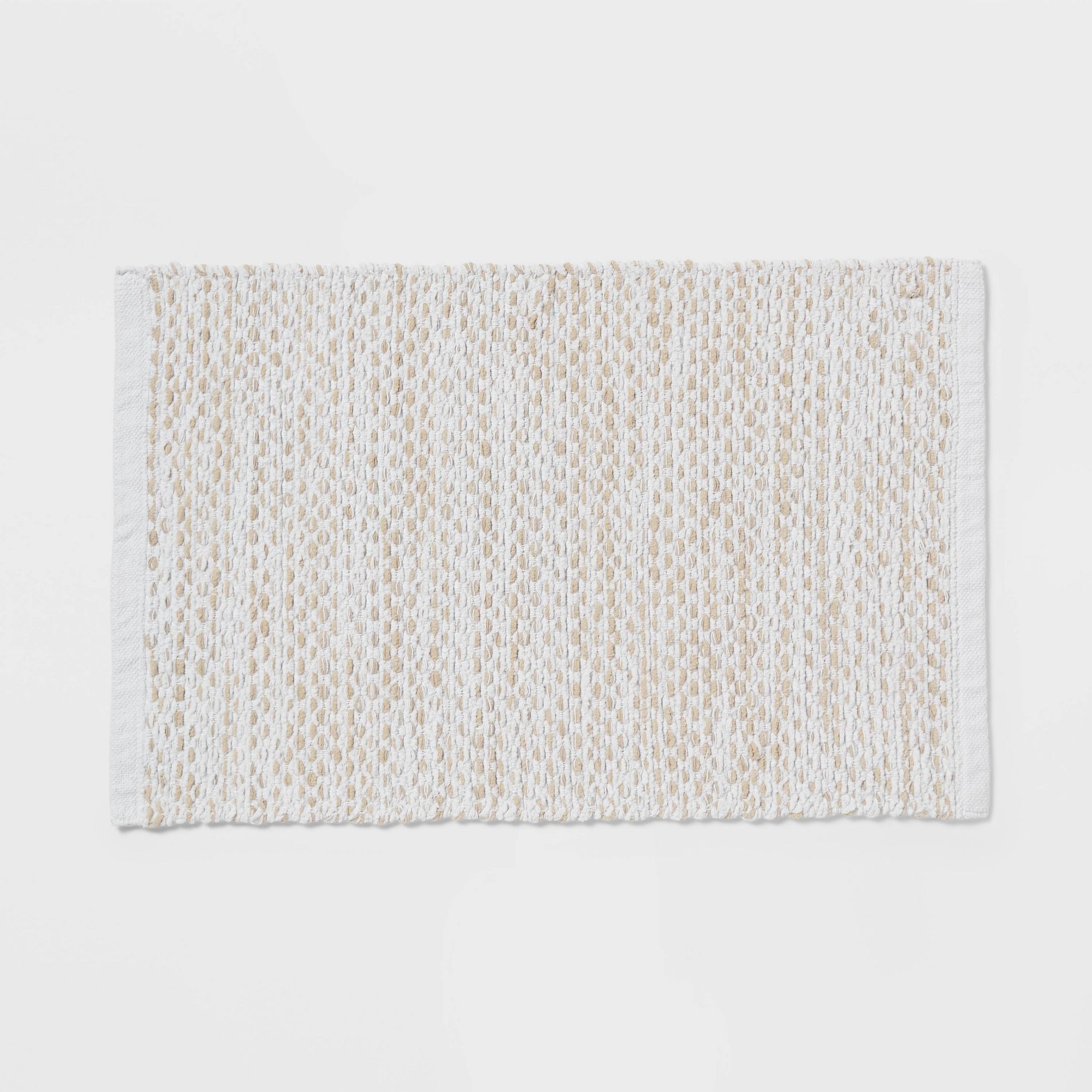 20"x30" Traditional Chenille Bath Rug Tan/White - Threshold™