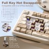 MaseiKar B87 Wireless Mechanical Keyboard,QMK/VIA Programmable,TKL Layout 87 Keys,BT/2.4G/USB-C,Hot Swap Gasket Mount RGB Backlit - 4 of 4