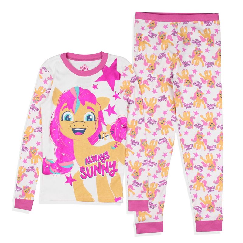 My Little Pony: A New Generation Girls' Sunny Starscout Sleep Pajama Set White, 1 of 7