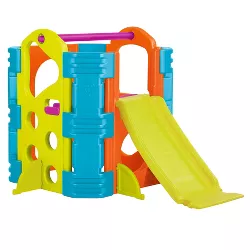 ECR4Kids Activity Park Playhouse for Kids, Indoor Outdoor Play House with Slide or Climb Stairs