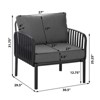 BEAFUP Outdoor Patio Club Chair, Modern Patio Furniture, Waterproof Thick Cushion Deep Seating for Porch, Balcony - 3 of 4