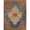 Unique Loom Outdoor Traditional Area Rug (Navy Blue and Rust Red) - 3 of 4