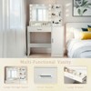 Sapphtopaz Vanity Desk with Mirror and Lights Dressing Table with Drawer, Storage Cabinet, 3 Adjustable Lighting Colors for Bedroom - 4 of 4
