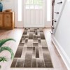 Geometric Hallway Rugs 2x6 Non-Slip Runner Rugs, Non-Shedding Plaid Indoor Carpet, Stain-Resistant Ultra-Thin Floor Carpet Mats for Bedroom - 2 of 4