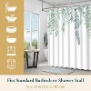 LunaLulinlk Green Shower Curtain with Hooks – Heavy-Duty Mold/Mildew-Resistant - 2 of 4