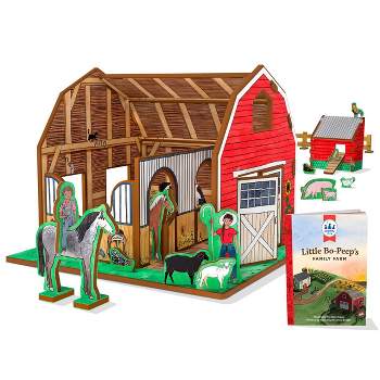 Storytime Toys Little Bo-Peep's Family Farm 3D Puzzle - Book and Toy Set - 3 in 1 - Book, Build, and Play