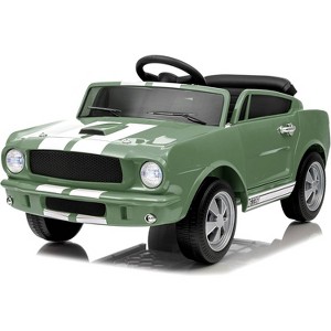 12V Licensed Shelby GT350 Ride On Car, Ford Kids Electric Vehicle with Remote Control, Safety Belt,2 Speeds,LED & Music - 1 of 4