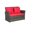 CAVINAS Patio Table and Chairs Set, Rattan Chairs Wicker Patio Furniture, Modern Outdoor Seating Set with Footstool for Balcony - 4 of 4