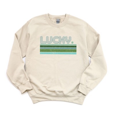 Simply Sage Market Women's Graphic Sweatshirt Retro Lucky Stripes