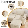 Dyonery 2-in-1 Convertible Futon Sleeper Sofa Bed,Pull Out Couch with Armrests Storage/Side Pockets,Comfy Sofa for Living Room, Apartment,Loveseat - 4 of 4