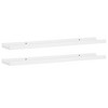 vidaXL Picture Frame Ledge Shelves 2 pcs White 31.5Inchx3.5Inchx1.2Inch MDF - 2 of 4