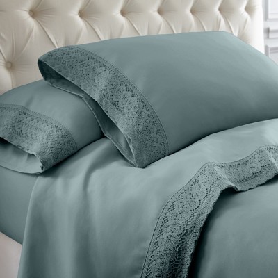 3 or 4 Piece Chochet Lace Microfiber Sheet Set.