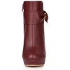 Allegra K Women's Chunky High Heels Platform Bow Decor Ankle Boots - 2 of 4