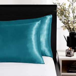 Deconovo Satin Silk Pillowcases (Set of 2), Envelope Closure - 1 of 4