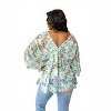 Women's Fabled In Floral Draped Peplum Top - Jodifl S - 3 of 4