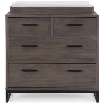 Simmons Kids' Foundry 4 Drawer Dresser with Changing Top - Rustic Gray/Matte Black