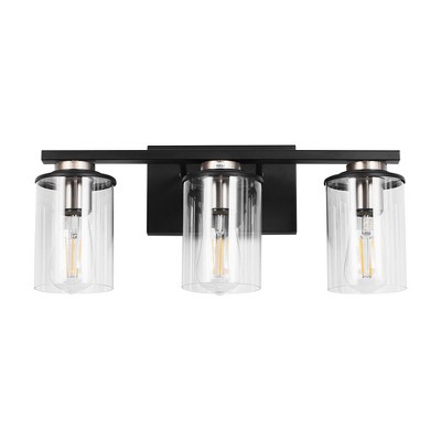 Doresshop Modern 3-light Brushed Nickel Vanity Light With Frosted Glass...